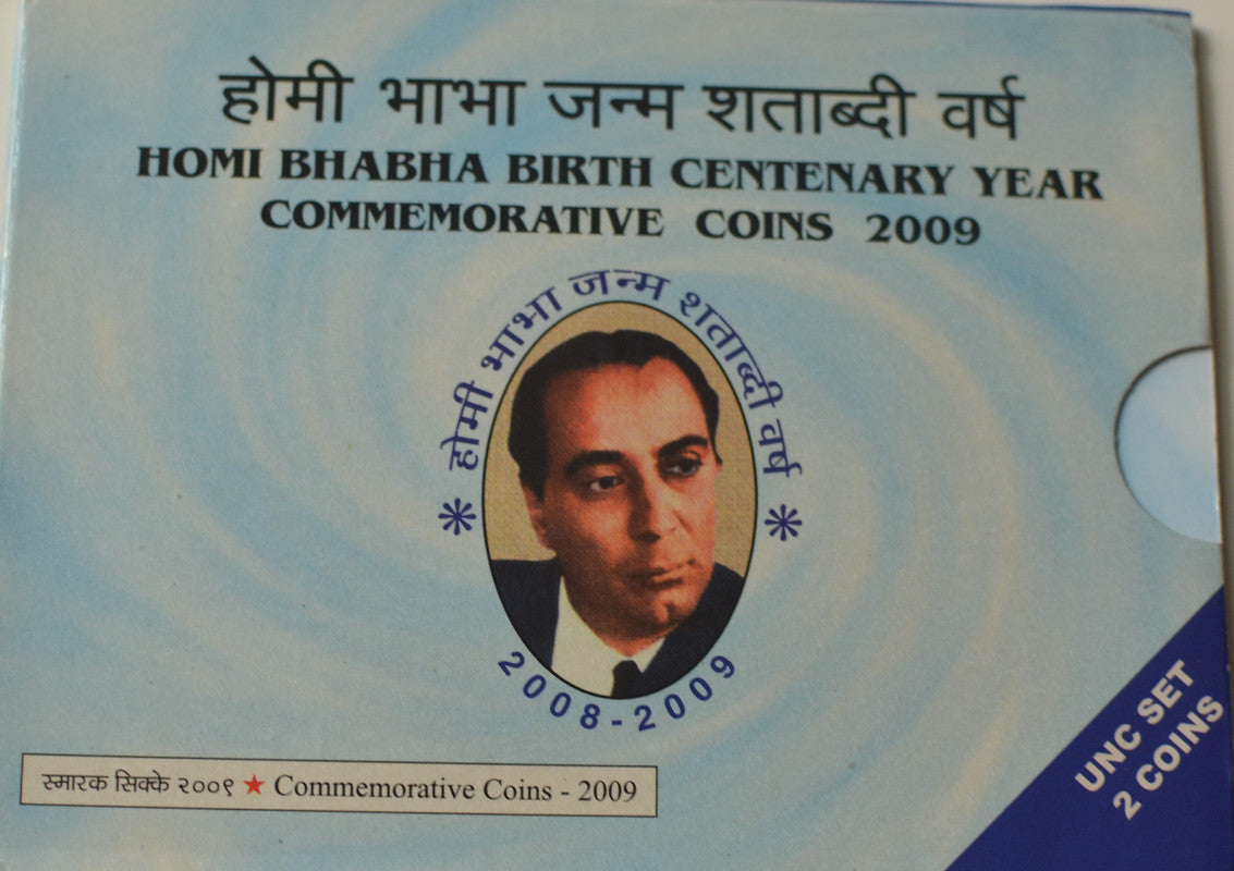 Homi Bhabha Birth Centenary Year Commemorative Coins-2009-Mumbai. UNC