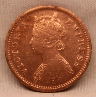 1/2 Pice Coin 1885 Victoria Empress Copper Coin