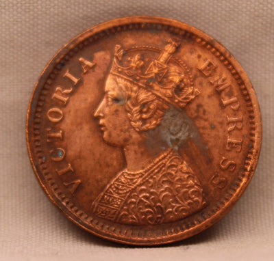 1/2 Pice Coin 1890 Victoria Empress Copper Coin