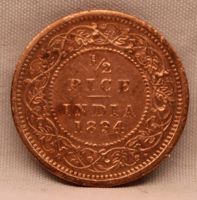 1/2 Pice Coin 1894 Victoria Empress Copper Coin