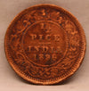 1/2 Pice Coin 1896 Victoria Empress Copper Coin