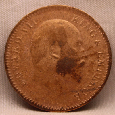 1\4 Anna 1908 Edward VII Bronze Coins