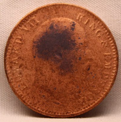 Quarter Anna 1905 Edward VII Copper Coins