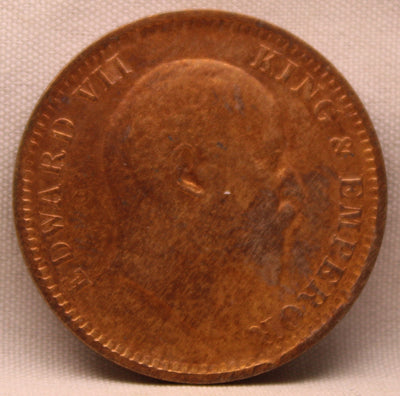 1\4 Anna 1906 Edward VII Bronze Coins