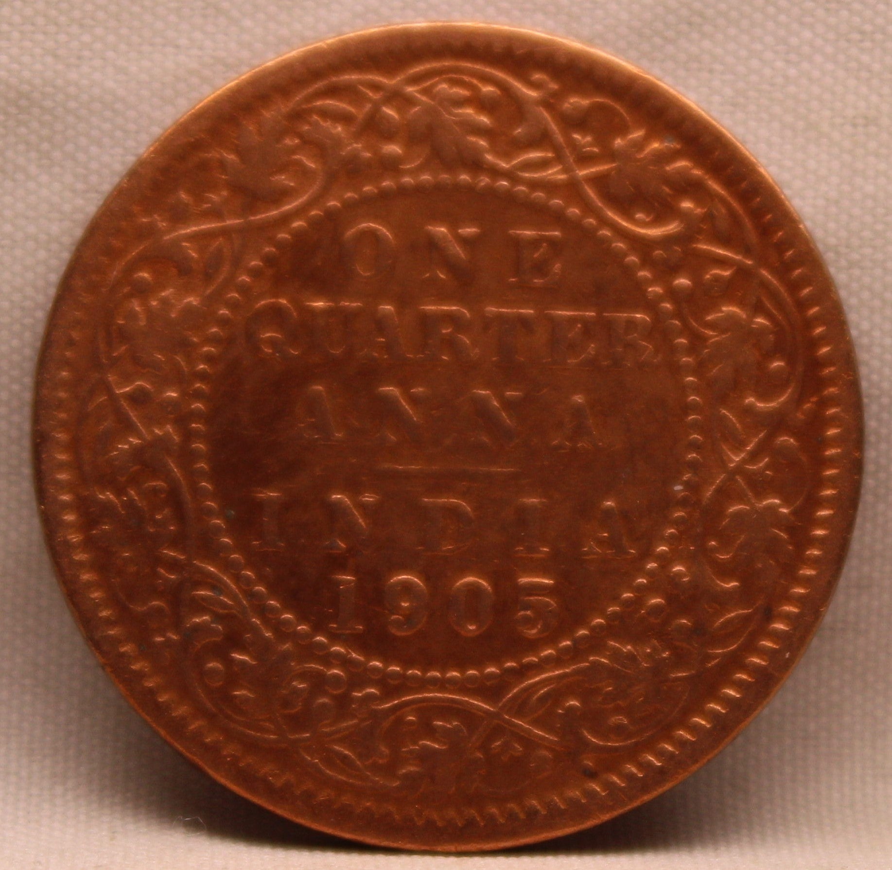 Quarter Anna 1905 Edward VII Copper Coins