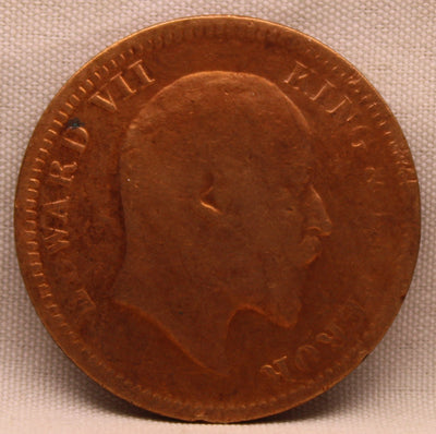 1\4 Anna 1910 Edward VII Bronze Coins