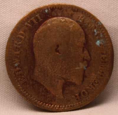 1\4 Anna 1908 Edward VII Bronze Coins