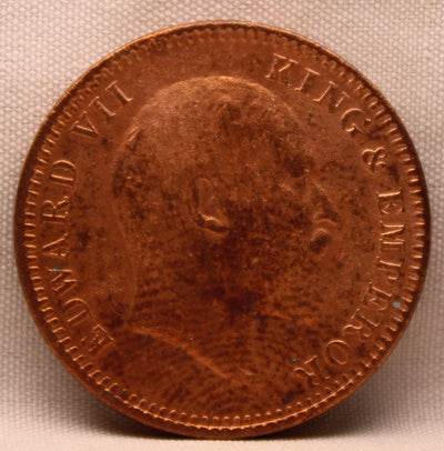 1\4 Anna 1907 Edward VII Bronze Coins