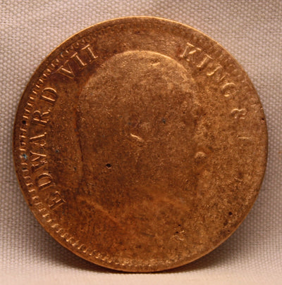 1\4 Anna 1908 Edward VII Bronze Coins