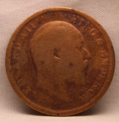 Quarter Anna 1908 Edward VII Bronze Coins