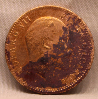 1\4 Anna 1908 Edward VII Bronze Coins