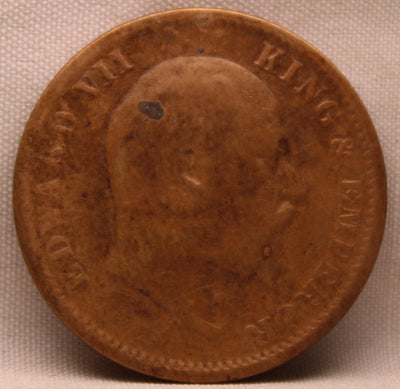 1\4 Anna 1908 Edward VII Bronze Coins