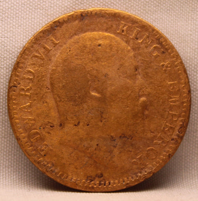 1\4 Anna 1908 Edward VII Bronze Coins