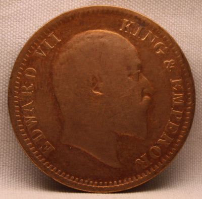 1\4 Anna 1910 Edward VII Bronze Coins