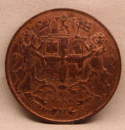 Quarter Anna  East Indian Company 1858