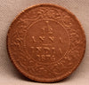 1/12 Anna 1874 Victoria Queen Copper Coin