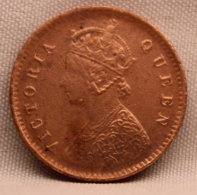 1/12 Anna 1874 Victoria Queen Copper Coin