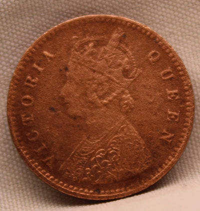 1/12 Anna 1875 Victoria Queen Copper Coin