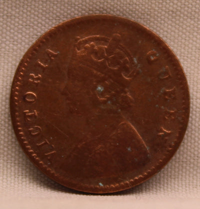 1/12 Anna 1876 Victoria Queen Copper Coin