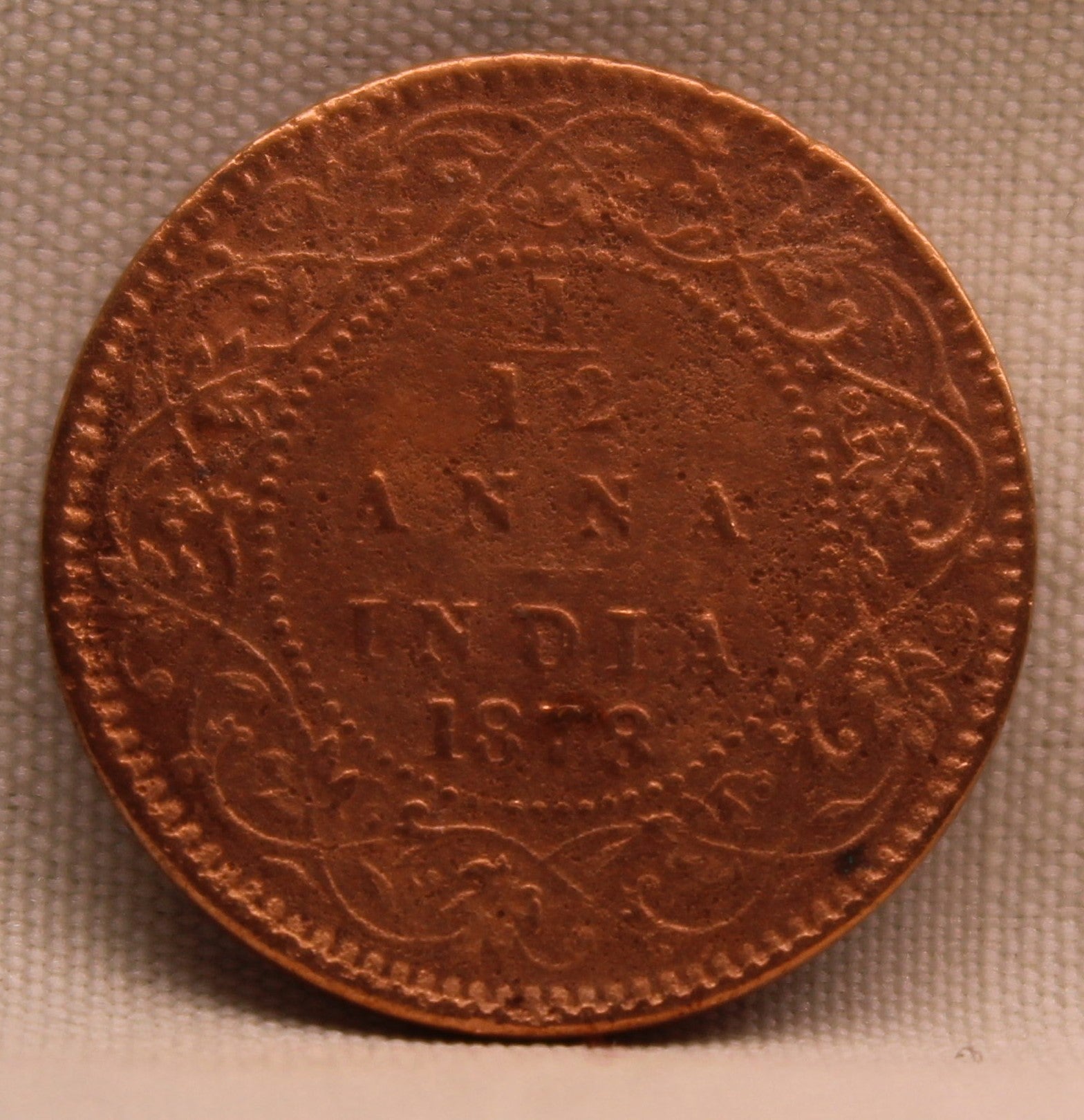 1/12 Anna 1878 Victoria Express Copper Coin