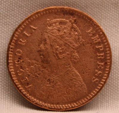 1/12 Anna 1878 Victoria Express Copper Coin