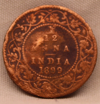 1/12 Anna 1899 Victoria Express Copper Coin