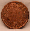 1/2 Pice Coin 1862 Victoria Queen Copper Coin