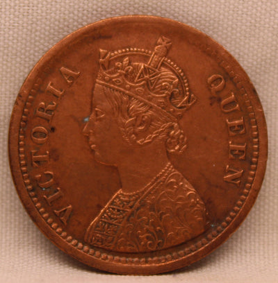 1/2 Pice Coin 1862 Victoria Queen Copper Coin