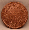 1/2 Pice Coin 1889 Victoria Queen Copper Coin