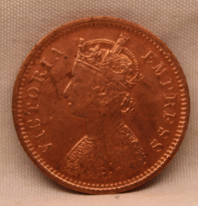 1/2 Pice Coin 1889 Victoria Queen Copper Coin