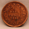 1/2 Pice Coin 1896 Victoria Queen Copper Coin