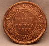 1/2 Pice Coin 1898 Victoria Queen Copper Coin