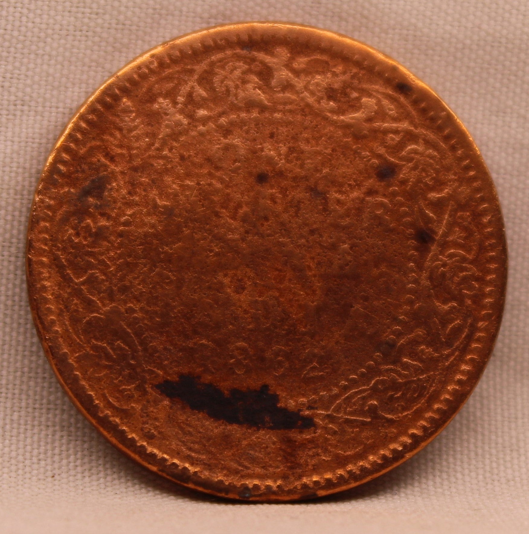 1/4 Anna 1862 Victoria Queen Copper Coin