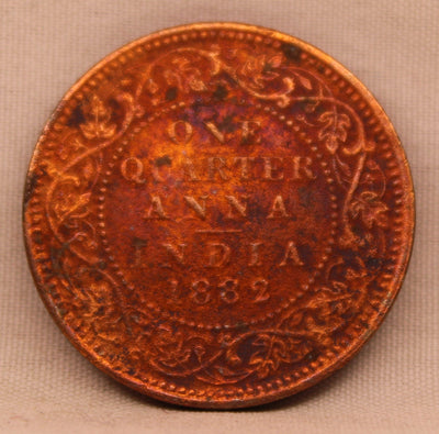 1/4 Anna 1882 Victoria Express Copper Coin