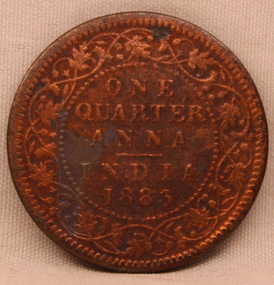 1/4 Anna 1883 Victoria Express Copper Coin