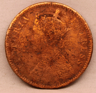 1/4 Anna 1884 Victoria Express Copper Coin