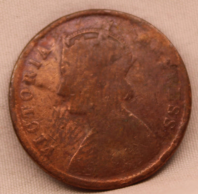 1/4 Anna 1887 Victoria Express Copper Coin