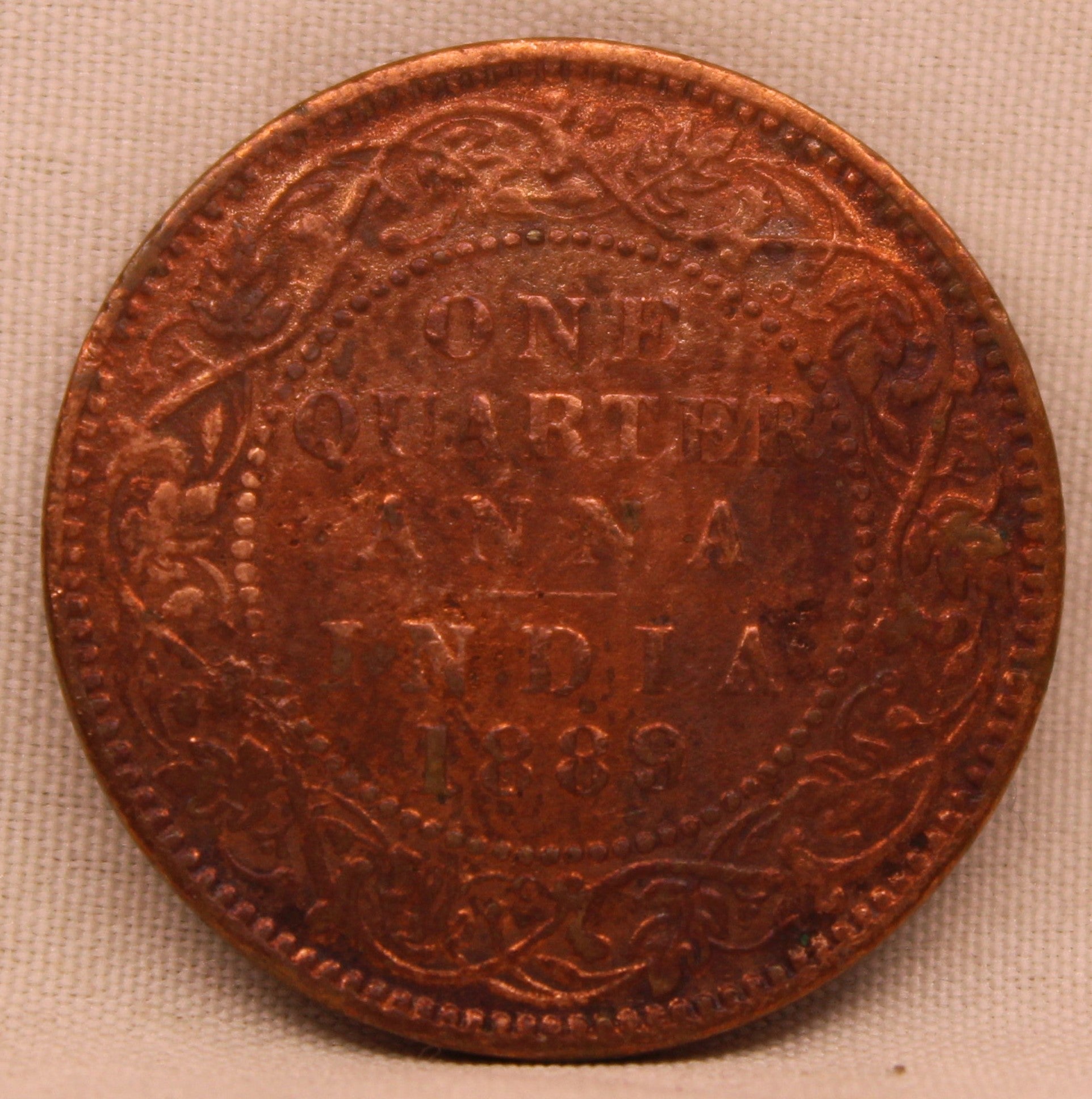 1/4 Anna 1889 Victoria Express Copper Coin