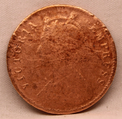 1/4 Anna 1891 Victoria Express Copper Coin