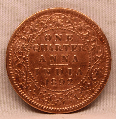 1/4 Anna 1892 Victoria Express Copper Coin