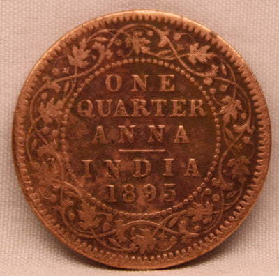 1/4 Anna 1895 Victoria Express Copper Coin