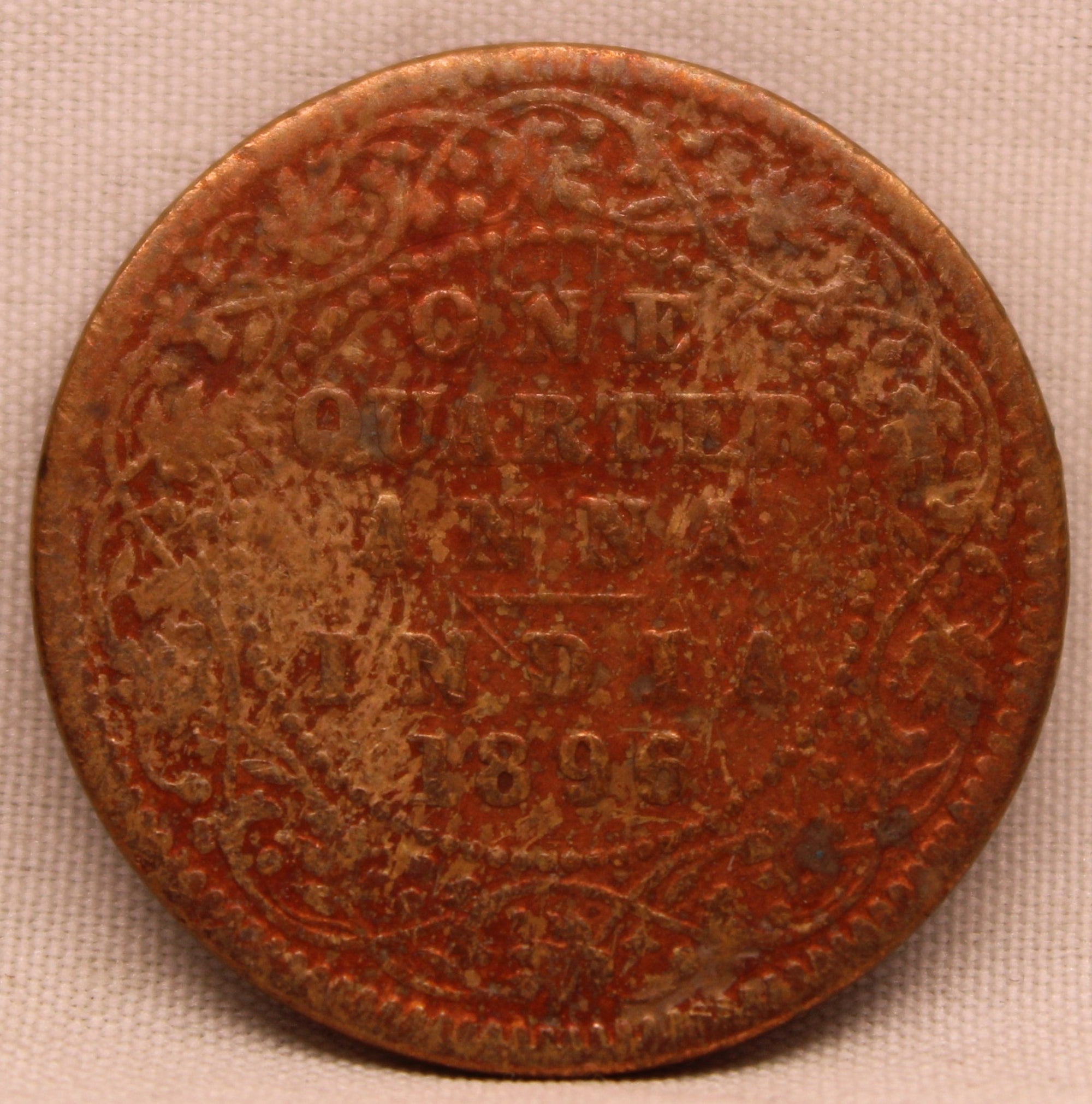 1/4 Anna 1896 Victoria Express Copper Coin