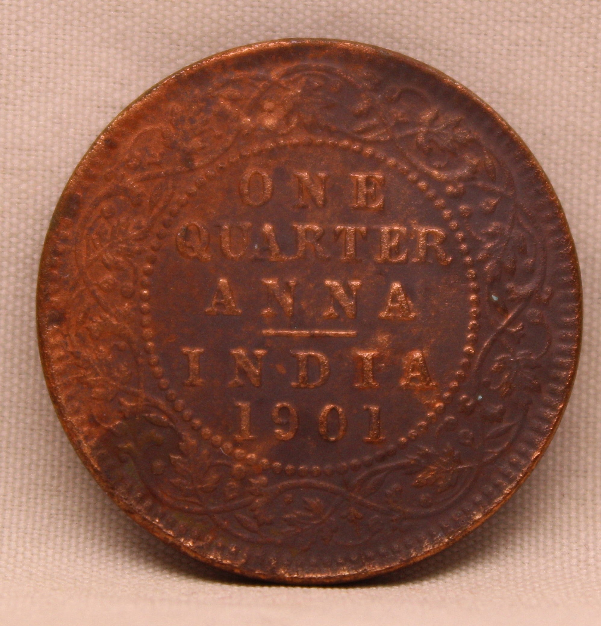 1/4 Anna 1901 Victoria Express Copper Coin