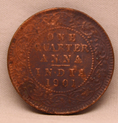 1/4 Anna 1901 Victoria Express Copper Coin