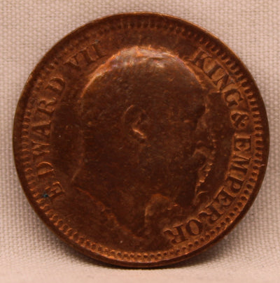 1/2 Pice Coin of King Edward VII of Calcutta Mint of 1906