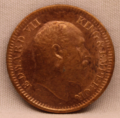 1/2 Pice Coin of King Edward VII of Calcutta Mint of 1910