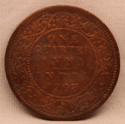 1/4 Anna Coin of King Edward VII of Calcutta Mint of 1903 Copper