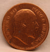 1/4 Anna Coin of King Edward VII of Calcutta Mint of 1904 Copper