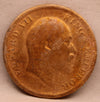 1/4 Anna Coin of King Edward VII of Calcutta Mint of 1908 Copper