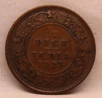 1\2 Pice 1923 George V Bronze coins